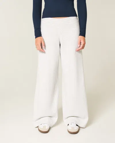 Hollister Senior Graphic Baggy Sweatpants In White