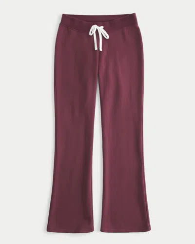 Hollister 1994 Graphic Bootcut Sweatpants In Burgundy