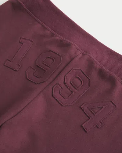 Hollister 1994 Graphic Bootcut Sweatpants In Burgundy