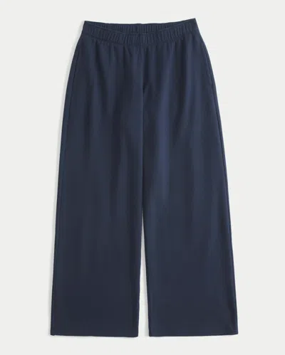 Hollister Heart Pocket Wide-leg Sweatpants In Blue