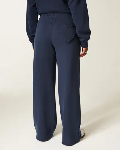 Hollister Heart Pocket Wide-leg Sweatpants In Blue