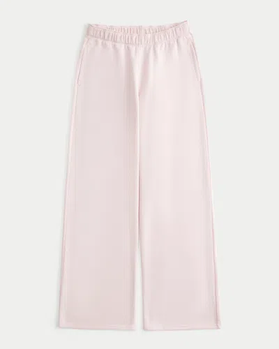 Hollister Heart Pocket Wide-leg Sweatpants In Pink