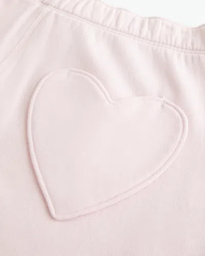 Hollister Heart Pocket Wide-leg Sweatpants In Pink