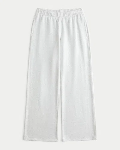 Hollister Bow Graphic Wide-leg Sweatpants In Gray