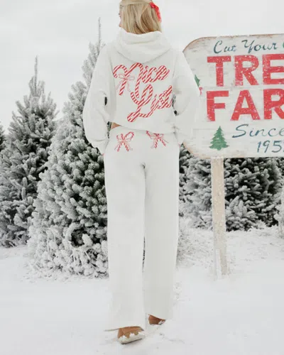 Hollister Candy Cane Graphic Baggy Sweatpants