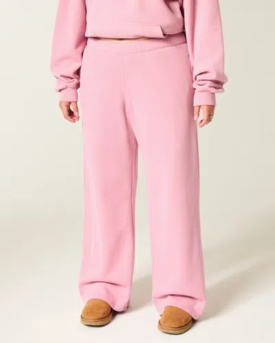 Hollister Wide-leg Sweatpants In Pink