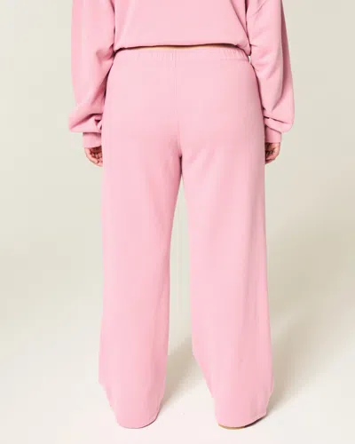 Hollister Wide-leg Sweatpants In Pink