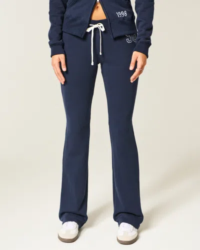 Hollister Number Graphic Bootcut Sweatpants In Blue