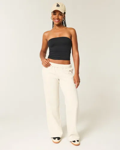 Hollister Wide-leg Sweatpants In White