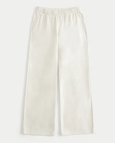 Hollister Wide-leg Sweatpants In White