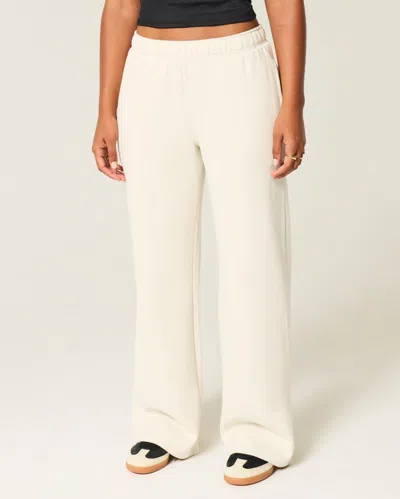 Hollister Wide-leg Sweatpants In White
