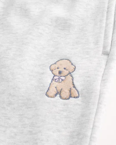 Hollister Dog Graphic Wide-leg Sweatpants In White