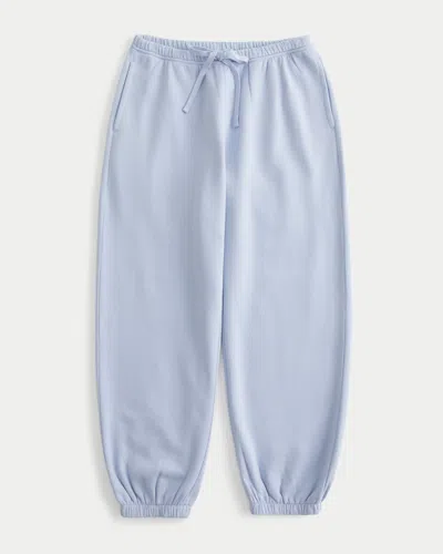 Hollister Baggy Fleece Joggers In Blue