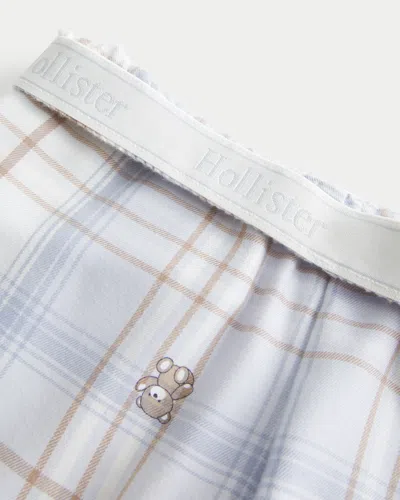 Hollister Baggy Flannel Pants In Blue