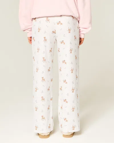 Hollister Always Cozy Pointelle Wide-leg Boxer Pants In White