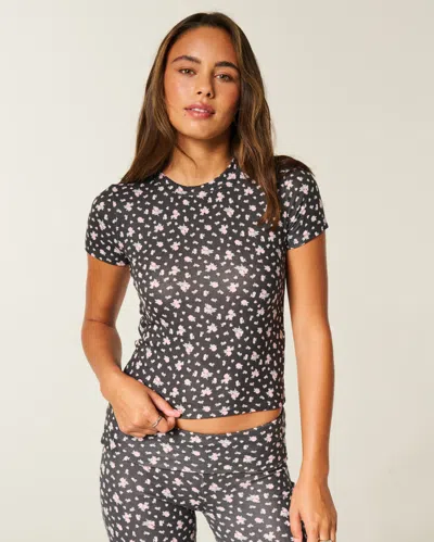 Hollister Always Cozy Knit Baby Tee In Blue