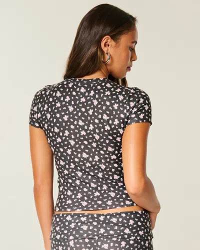 Hollister Always Cozy Knit Baby Tee In Blue