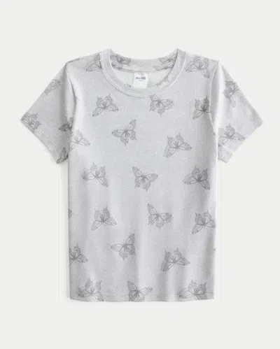 Hollister Always Cozy Knit Baby Tee In Purple