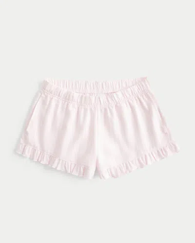 Hollister Flannel Ruffle Shorts In Pink