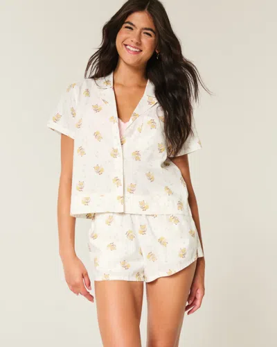 Hollister Oxford Boxer Shorts In Multi