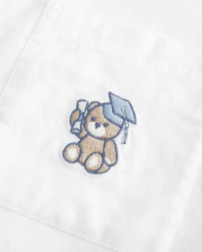 Hollister Short-sleeve Grad Bear Sleep Shirt In White