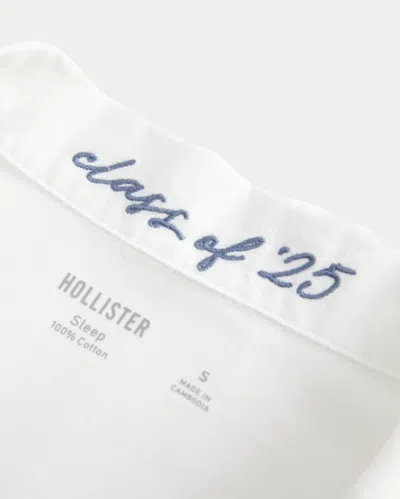 Hollister Short-sleeve Grad Bear Sleep Shirt In White