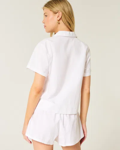 Hollister Short-sleeve Grad Bear Sleep Shirt In White