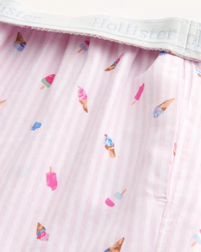 Hollister Pattern Boxer Shorts In White