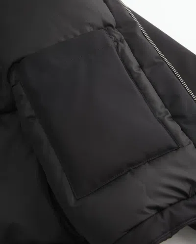 Hollister Zip-up Puffer Jacket In Black