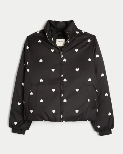 Hollister Zip-up Pattern Puffer Jacket
