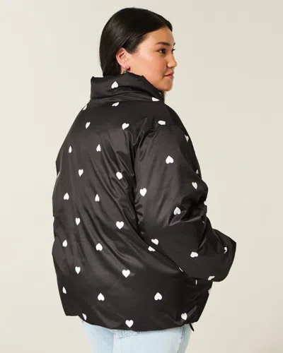 Hollister Zip-up Pattern Puffer Jacket