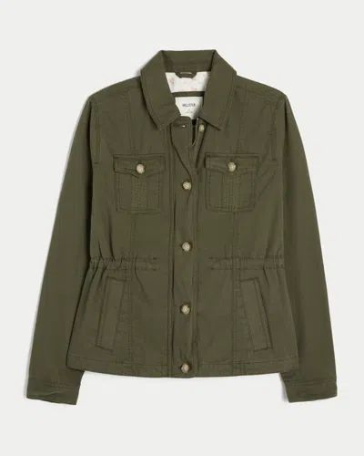 Hollister Twill Y2k Military Jacket