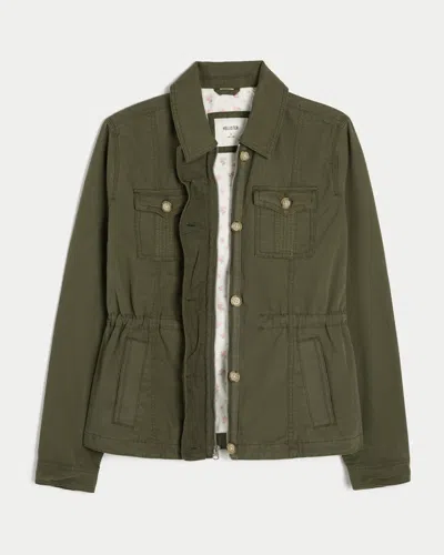 Hollister Twill Y2k Military Jacket