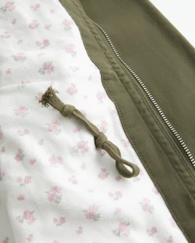 Hollister Twill Y2k Military Jacket