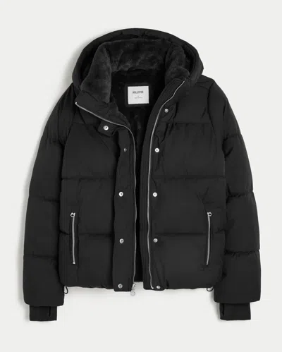 Hollister Faux Fur-lined Puffer Jacket