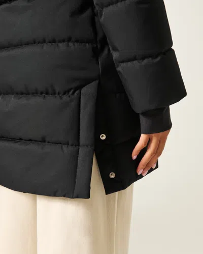 Hollister Faux Fur-lined Puffer Parka In Black
