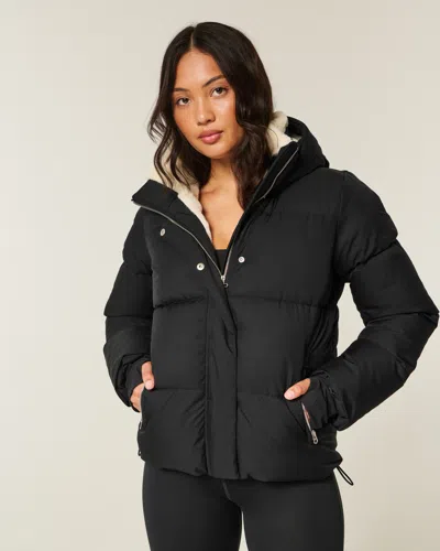 Hollister Faux Fur-lined All-weather Puffer Jacket