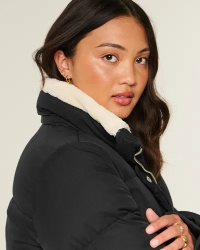 Hollister Faux Fur-lined All-weather Puffer Jacket