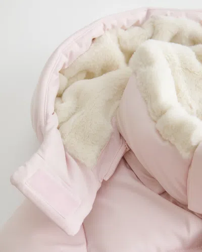 Hollister Faux Fur-lined All-weather Puffer Jacket In Pink