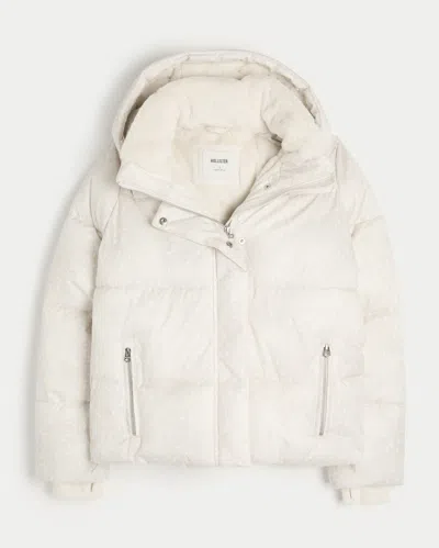 Hollister Faux Fur-lined All-weather Puffer Jacket