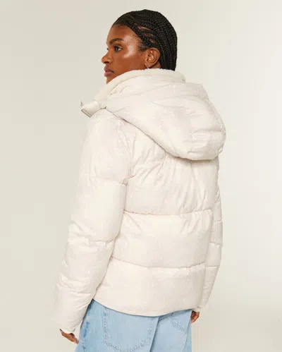 Hollister Faux Fur-lined All-weather Puffer Jacket