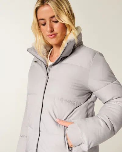 Hollister Faux Fur-lined All-weather Puffer Jacket