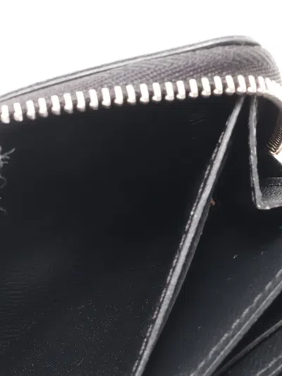 Pre-owned Louis Vuitton 2021-2025 Zippy Damier-pattern Wallet In Black