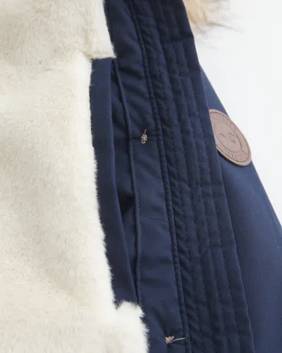 Hollister Faux Fur-lined Parka In Blue