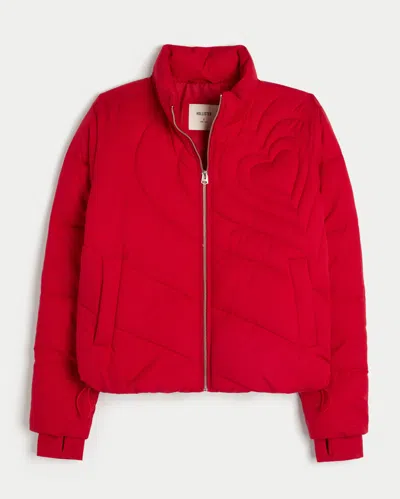 Hollister Zip-up Pattern Puffer Jacket