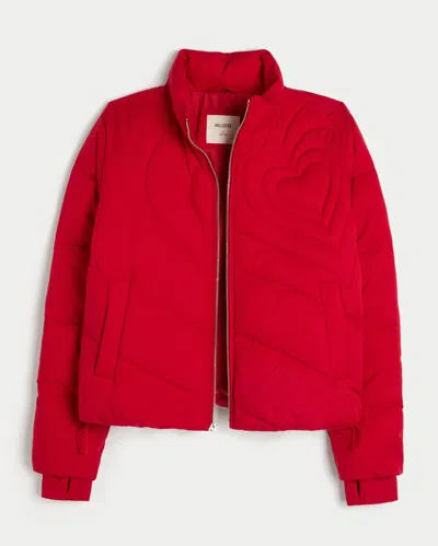 Hollister Zip-up Pattern Puffer Jacket