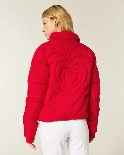Hollister Zip-up Pattern Puffer Jacket