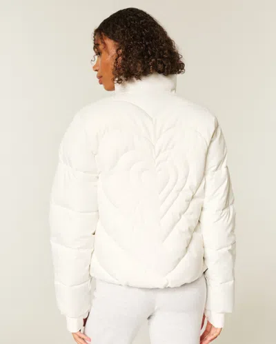 Hollister Zip-up Pattern Puffer Jacket
