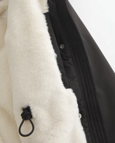 Hollister Faux Fur-lined Parka In Black