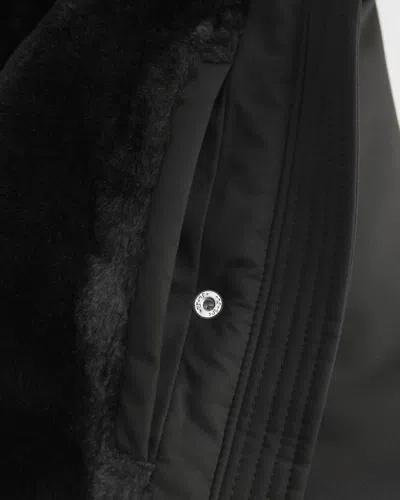 Hollister Faux Fur-lined All-weather Jacket In Black